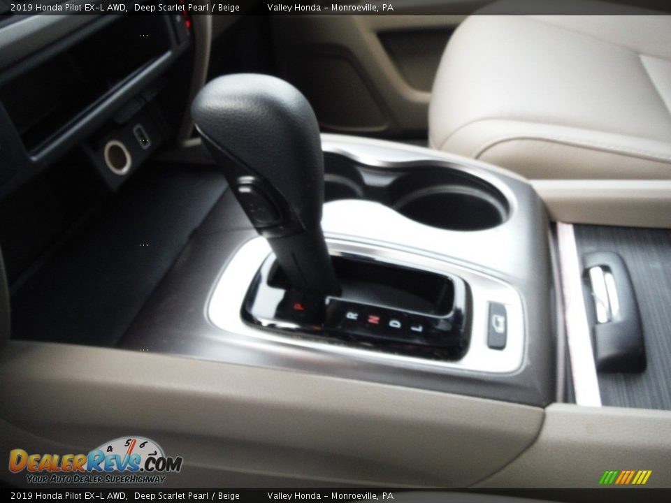 2019 Honda Pilot EX-L AWD Deep Scarlet Pearl / Beige Photo #17