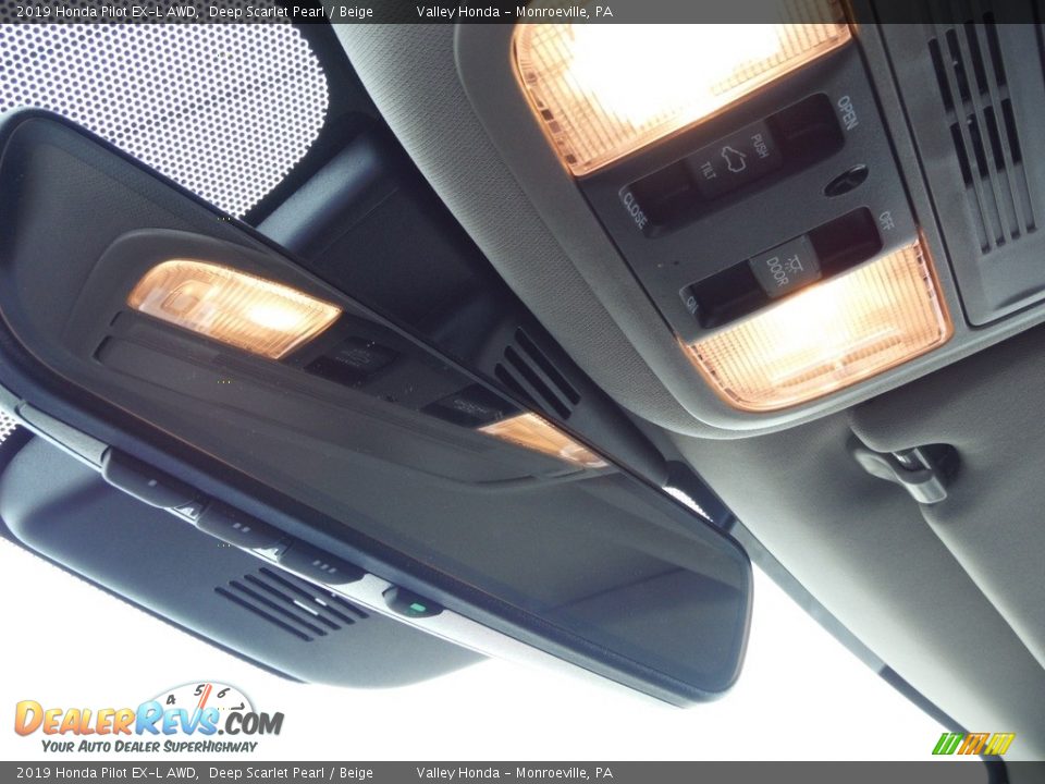 2019 Honda Pilot EX-L AWD Deep Scarlet Pearl / Beige Photo #21