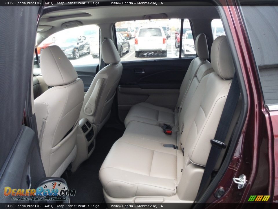 2019 Honda Pilot EX-L AWD Deep Scarlet Pearl / Beige Photo #25