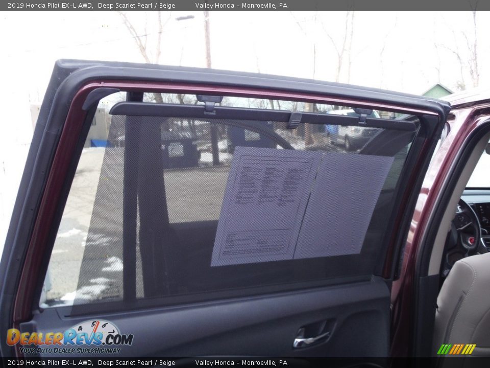 2019 Honda Pilot EX-L AWD Deep Scarlet Pearl / Beige Photo #26