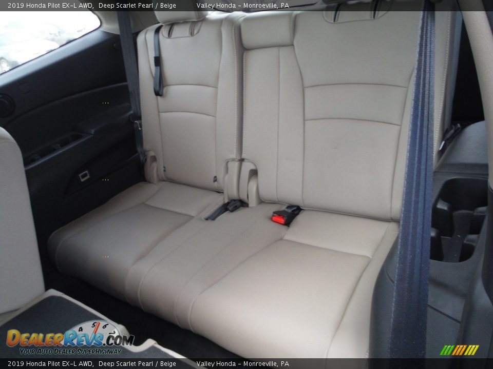 2019 Honda Pilot EX-L AWD Deep Scarlet Pearl / Beige Photo #27