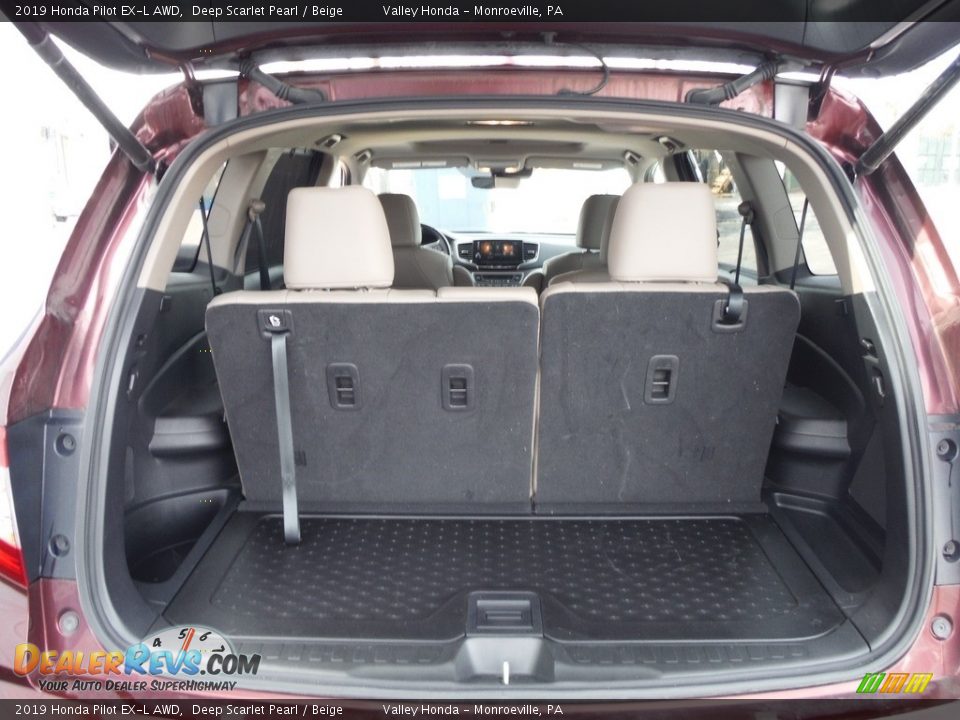 2019 Honda Pilot EX-L AWD Deep Scarlet Pearl / Beige Photo #28