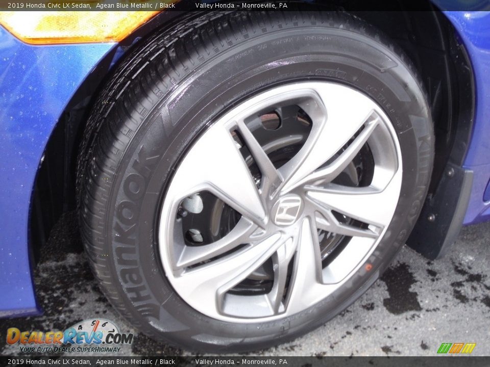 2019 Honda Civic LX Sedan Agean Blue Metallic / Black Photo #3