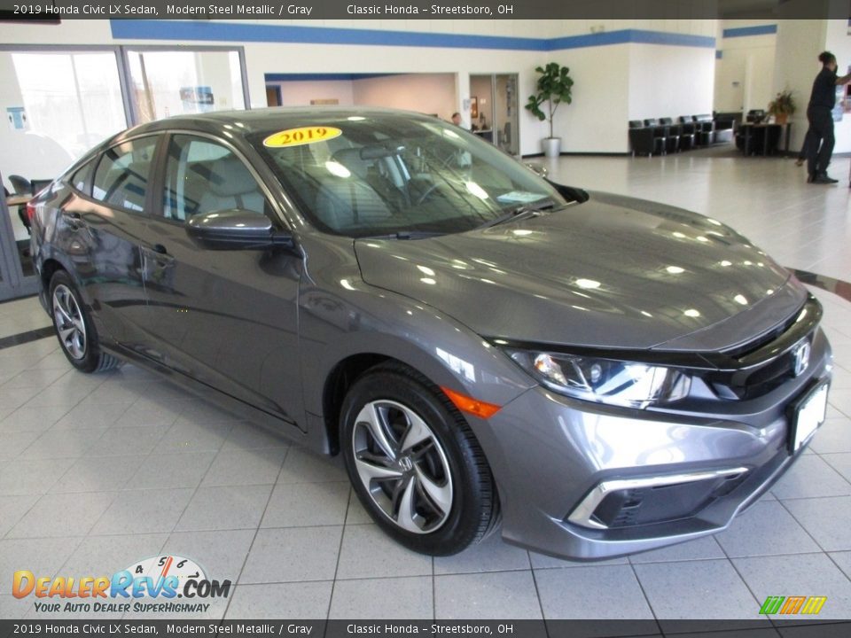 2019 Honda Civic LX Sedan Modern Steel Metallic / Gray Photo #3