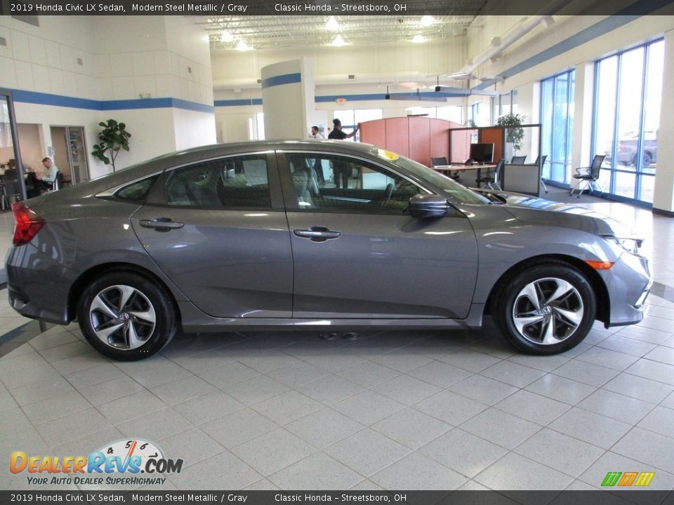 2019 Honda Civic LX Sedan Modern Steel Metallic / Gray Photo #4