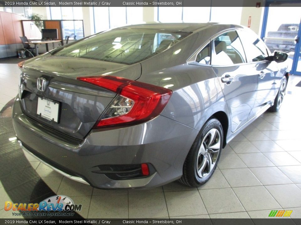 2019 Honda Civic LX Sedan Modern Steel Metallic / Gray Photo #7