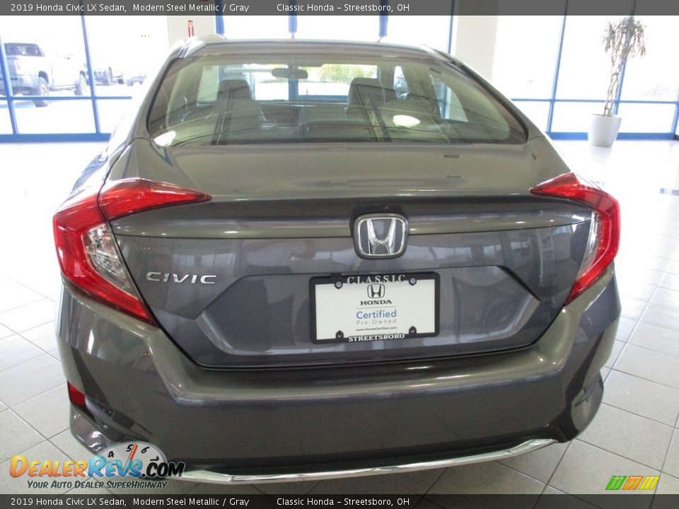 2019 Honda Civic LX Sedan Modern Steel Metallic / Gray Photo #8