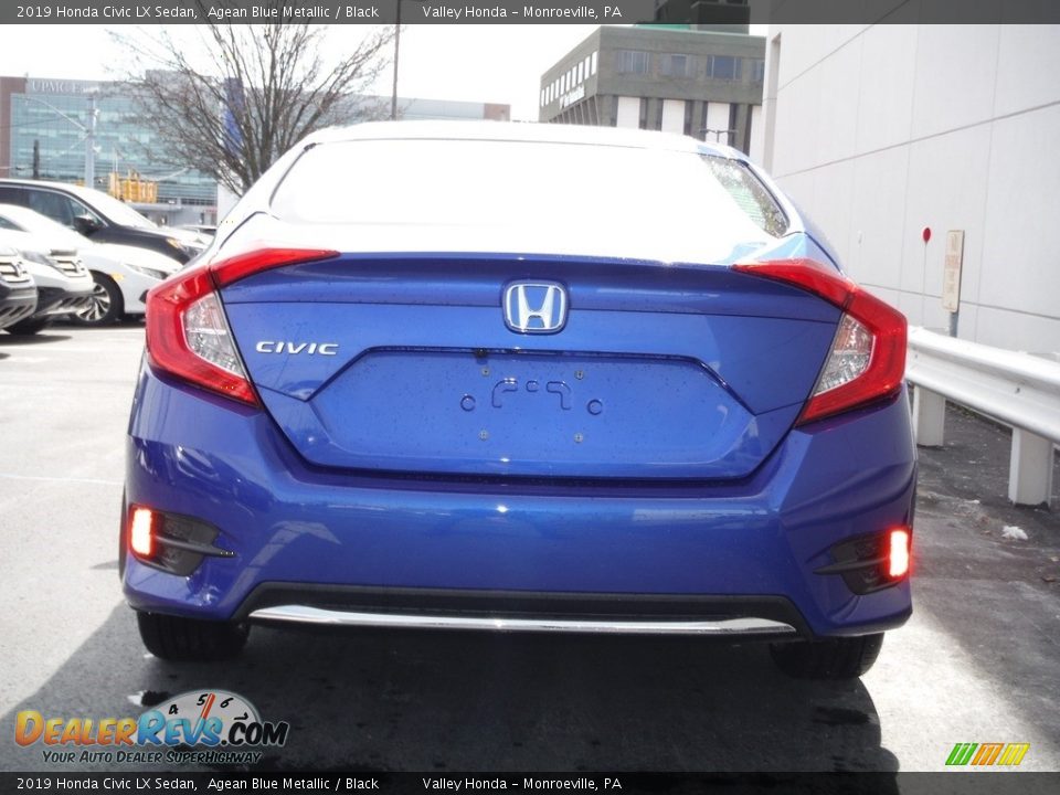 2019 Honda Civic LX Sedan Agean Blue Metallic / Black Photo #8