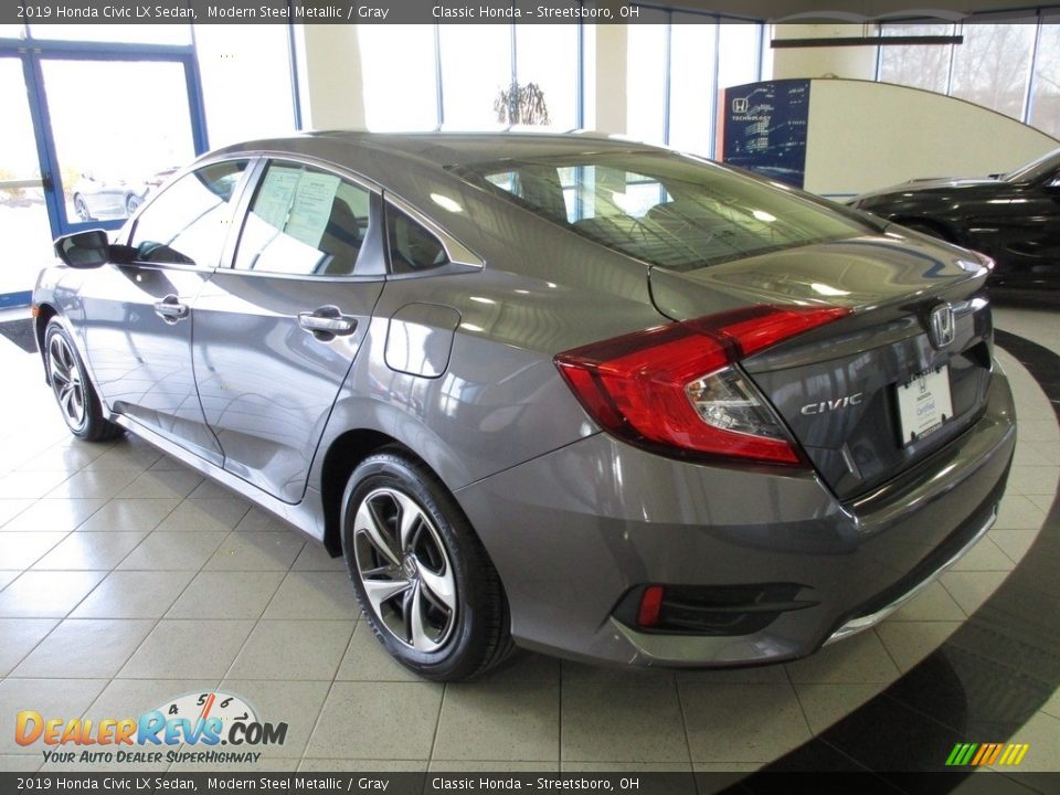 2019 Honda Civic LX Sedan Modern Steel Metallic / Gray Photo #9