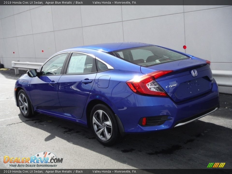 2019 Honda Civic LX Sedan Agean Blue Metallic / Black Photo #9