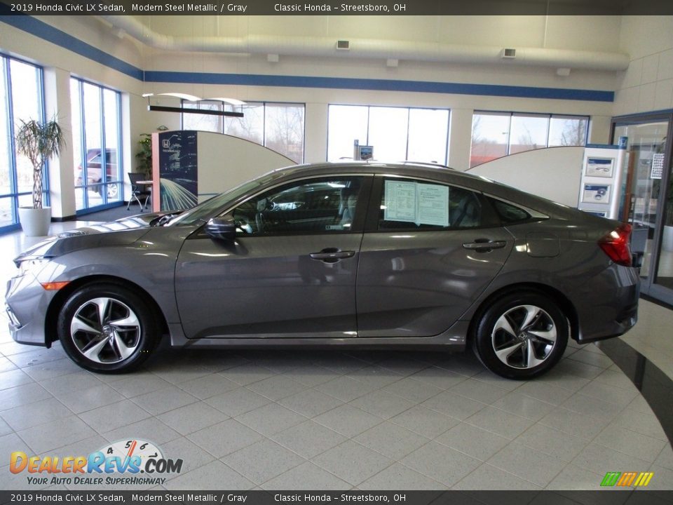 2019 Honda Civic LX Sedan Modern Steel Metallic / Gray Photo #10