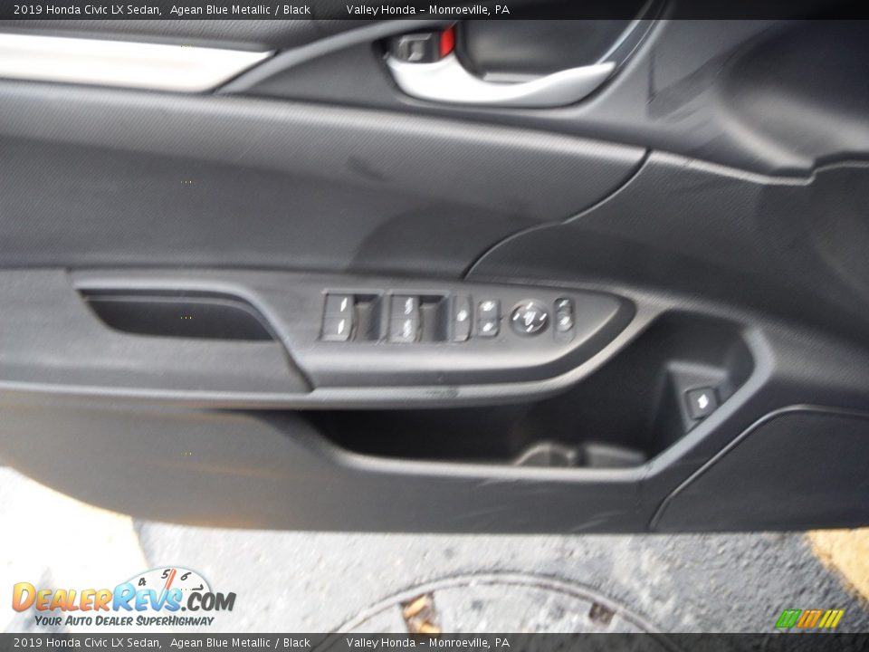 2019 Honda Civic LX Sedan Agean Blue Metallic / Black Photo #12