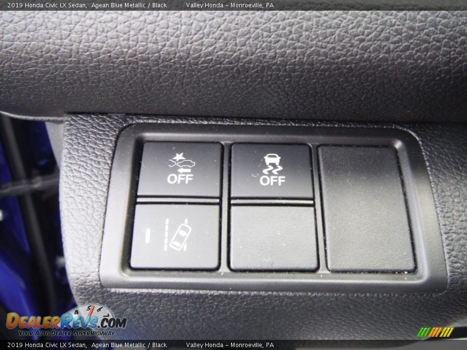 2019 Honda Civic LX Sedan Agean Blue Metallic / Black Photo #13