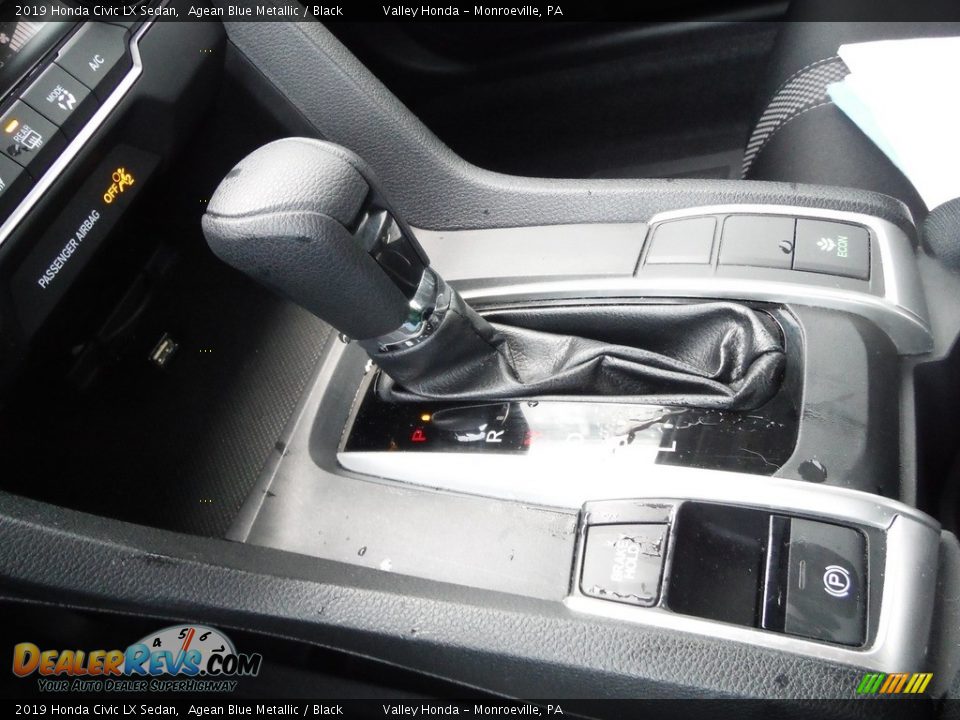2019 Honda Civic LX Sedan Agean Blue Metallic / Black Photo #14