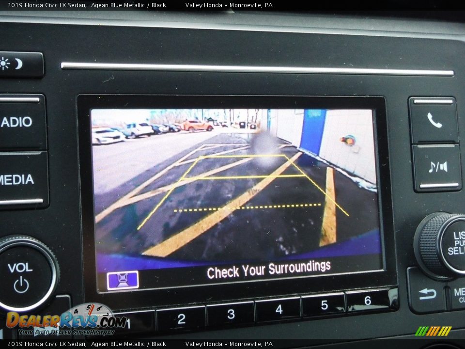 2019 Honda Civic LX Sedan Agean Blue Metallic / Black Photo #16