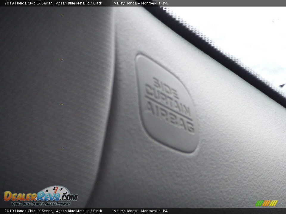 2019 Honda Civic LX Sedan Agean Blue Metallic / Black Photo #19