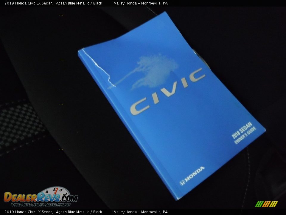 2019 Honda Civic LX Sedan Agean Blue Metallic / Black Photo #20