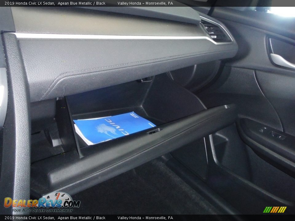 2019 Honda Civic LX Sedan Agean Blue Metallic / Black Photo #21