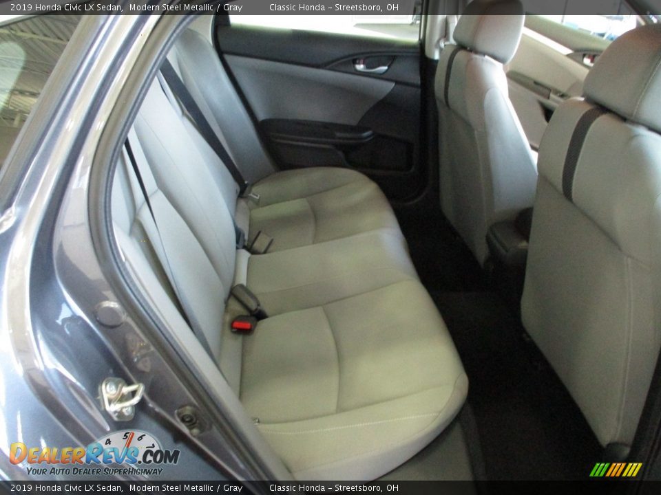 2019 Honda Civic LX Sedan Modern Steel Metallic / Gray Photo #19