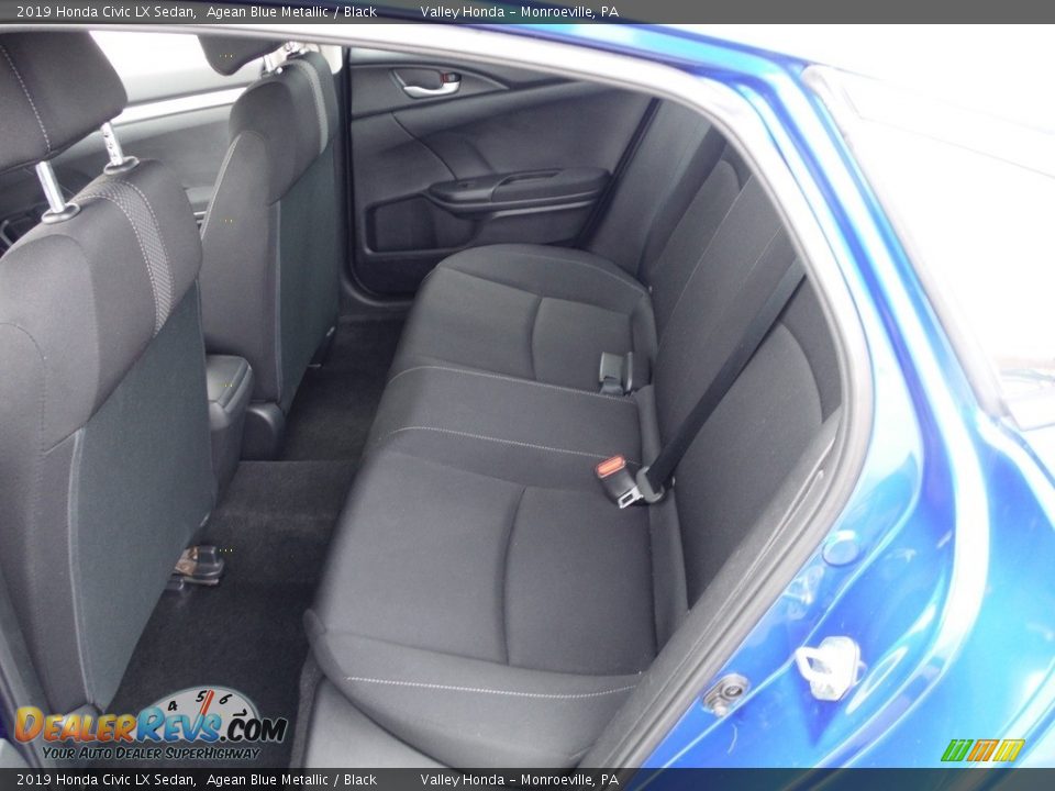 2019 Honda Civic LX Sedan Agean Blue Metallic / Black Photo #22