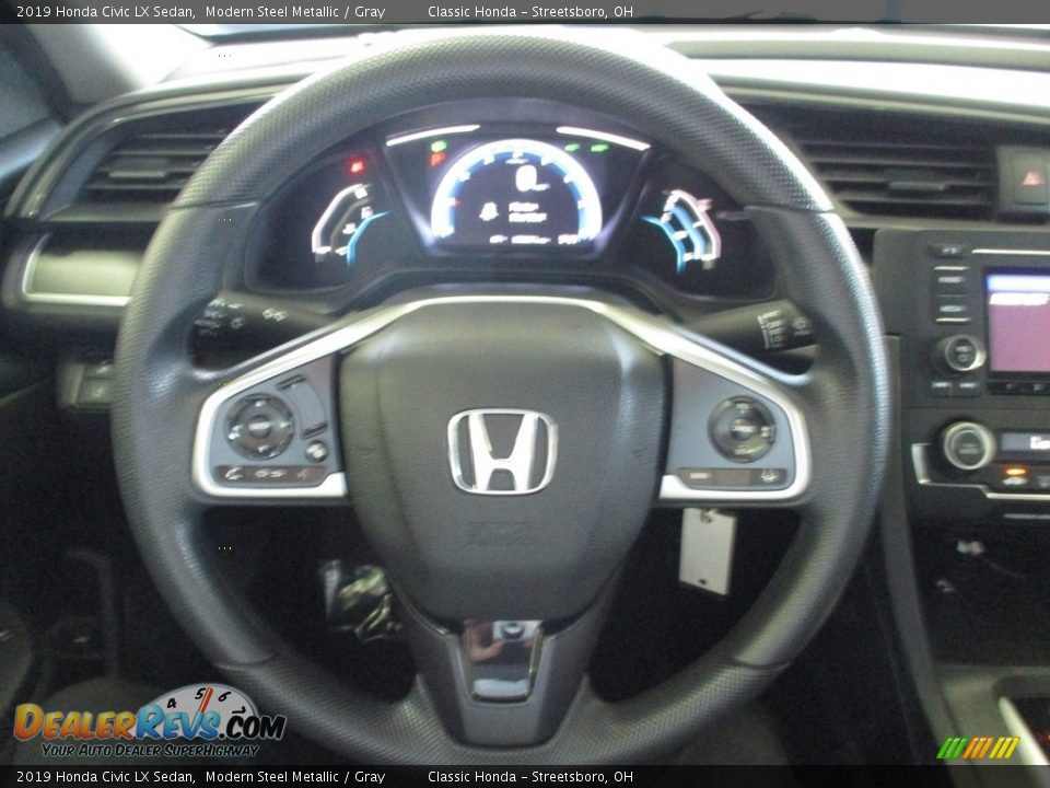 2019 Honda Civic LX Sedan Modern Steel Metallic / Gray Photo #29