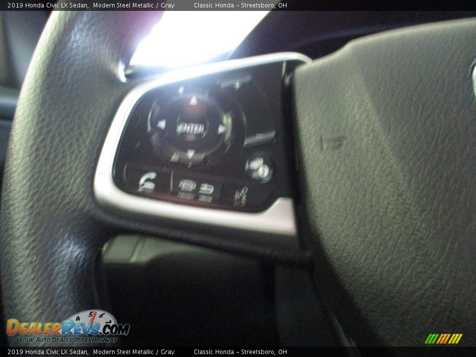 2019 Honda Civic LX Sedan Modern Steel Metallic / Gray Photo #30