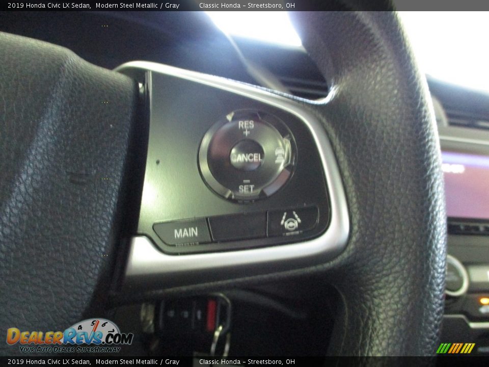 2019 Honda Civic LX Sedan Modern Steel Metallic / Gray Photo #31