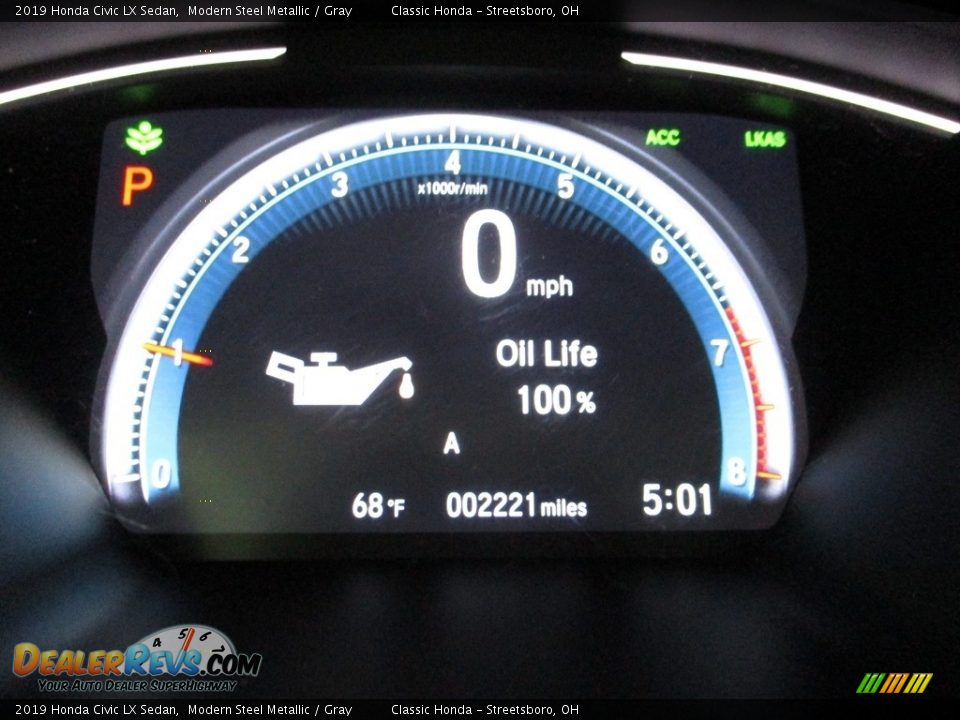 2019 Honda Civic LX Sedan Modern Steel Metallic / Gray Photo #32