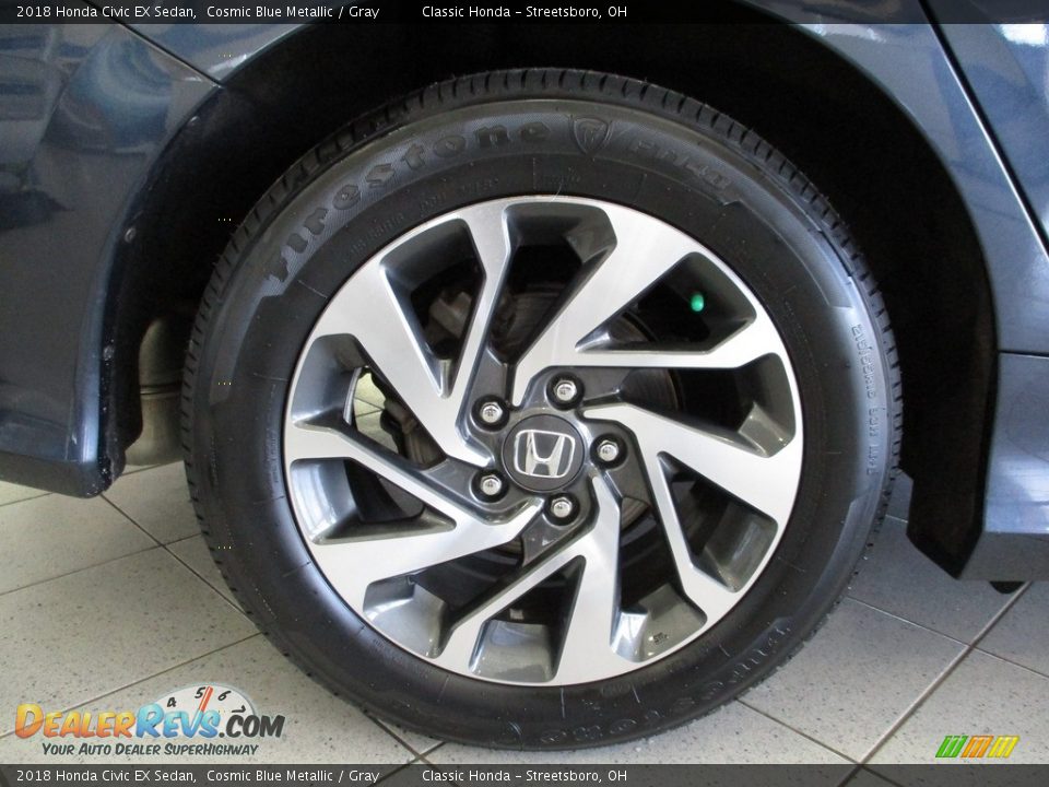 2018 Honda Civic EX Sedan Cosmic Blue Metallic / Gray Photo #6