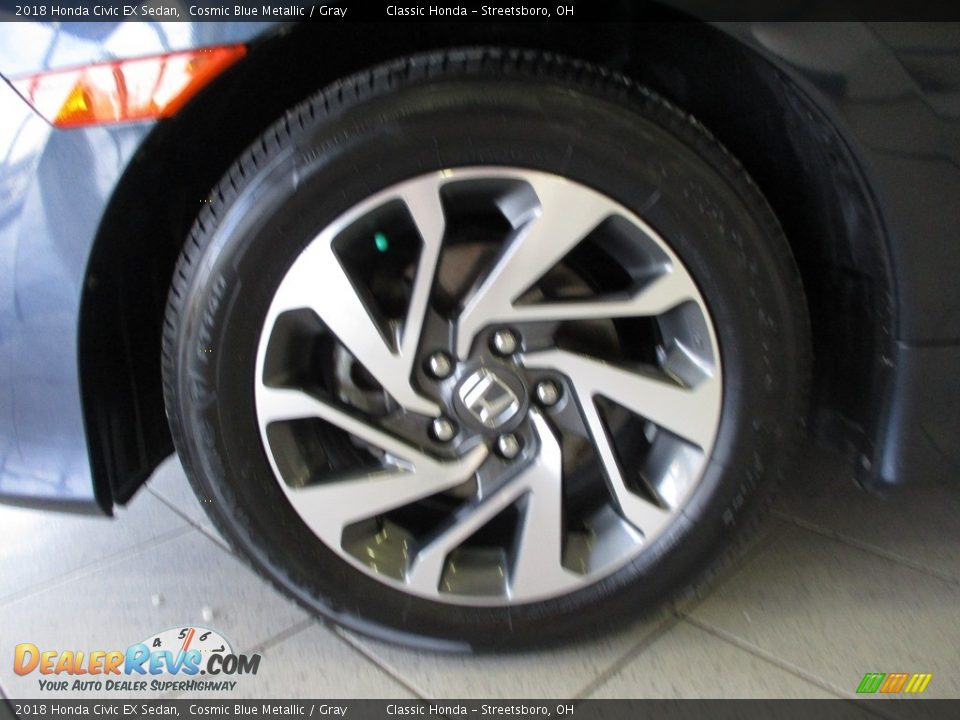 2018 Honda Civic EX Sedan Cosmic Blue Metallic / Gray Photo #12