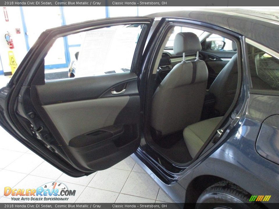 2018 Honda Civic EX Sedan Cosmic Blue Metallic / Gray Photo #23
