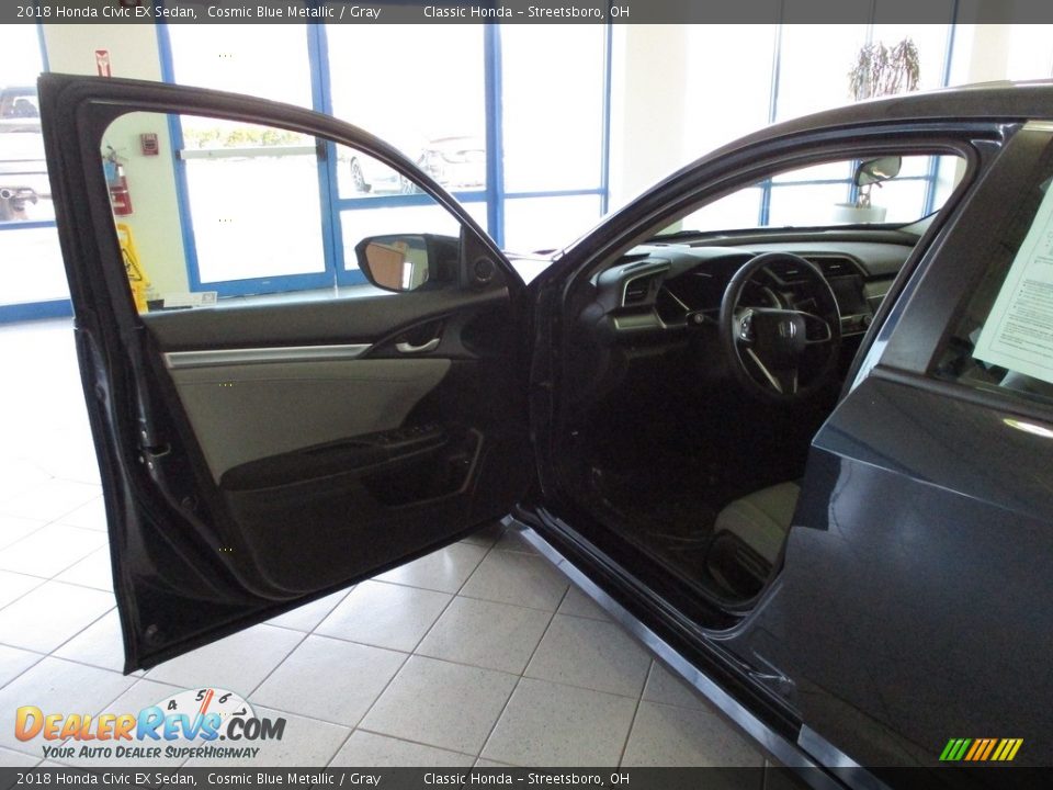 2018 Honda Civic EX Sedan Cosmic Blue Metallic / Gray Photo #26
