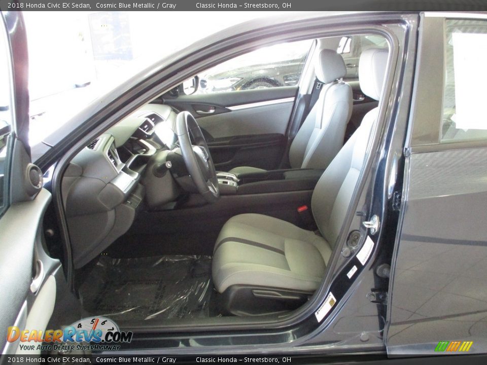 2018 Honda Civic EX Sedan Cosmic Blue Metallic / Gray Photo #27
