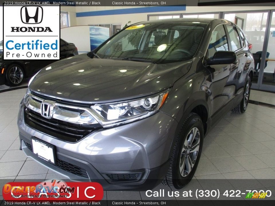 2019 Honda CR-V LX AWD Modern Steel Metallic / Black Photo #1