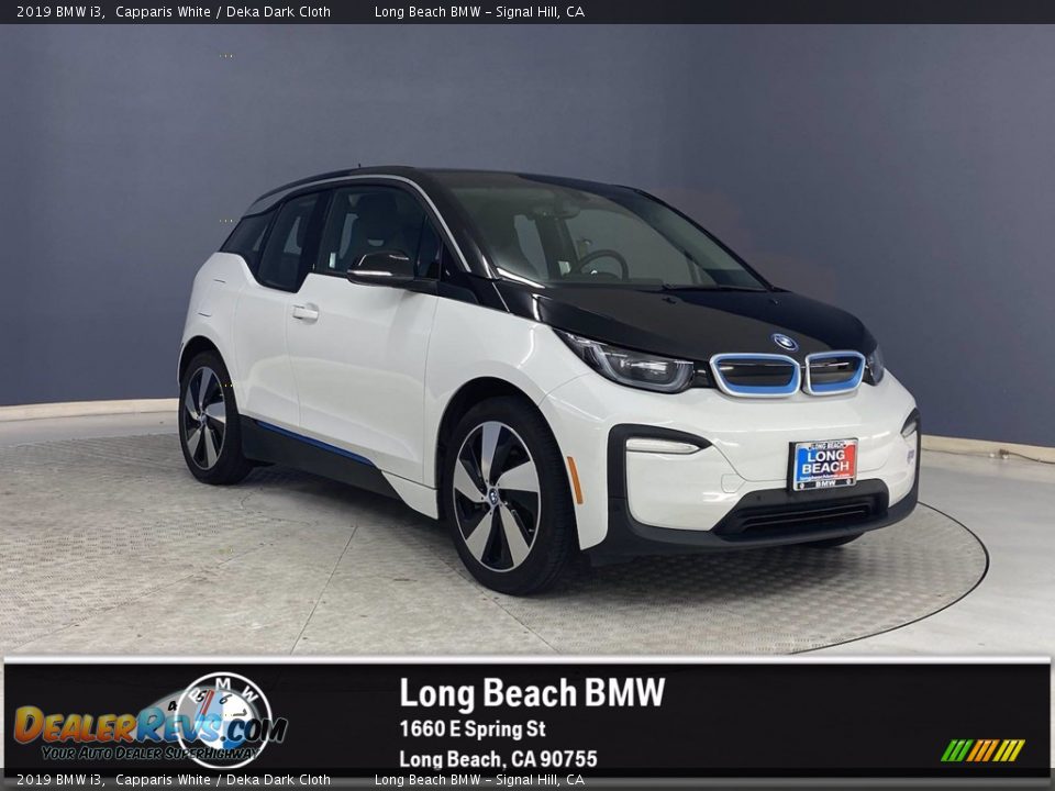 2019 BMW i3 Capparis White / Deka Dark Cloth Photo #1