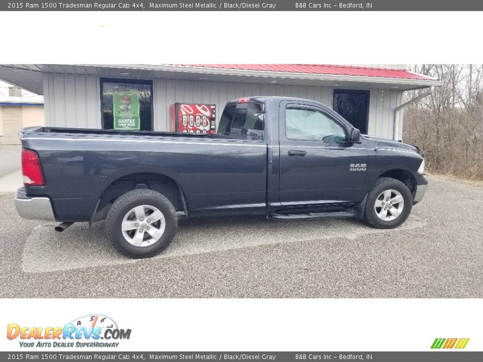 2015 Ram 1500 Tradesman Regular Cab 4x4 Maximum Steel Metallic / Black/Diesel Gray Photo #4