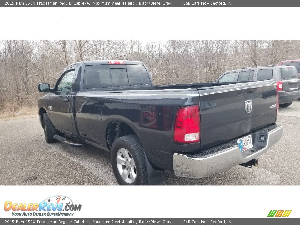 2015 Ram 1500 Tradesman Regular Cab 4x4 Maximum Steel Metallic / Black/Diesel Gray Photo #6