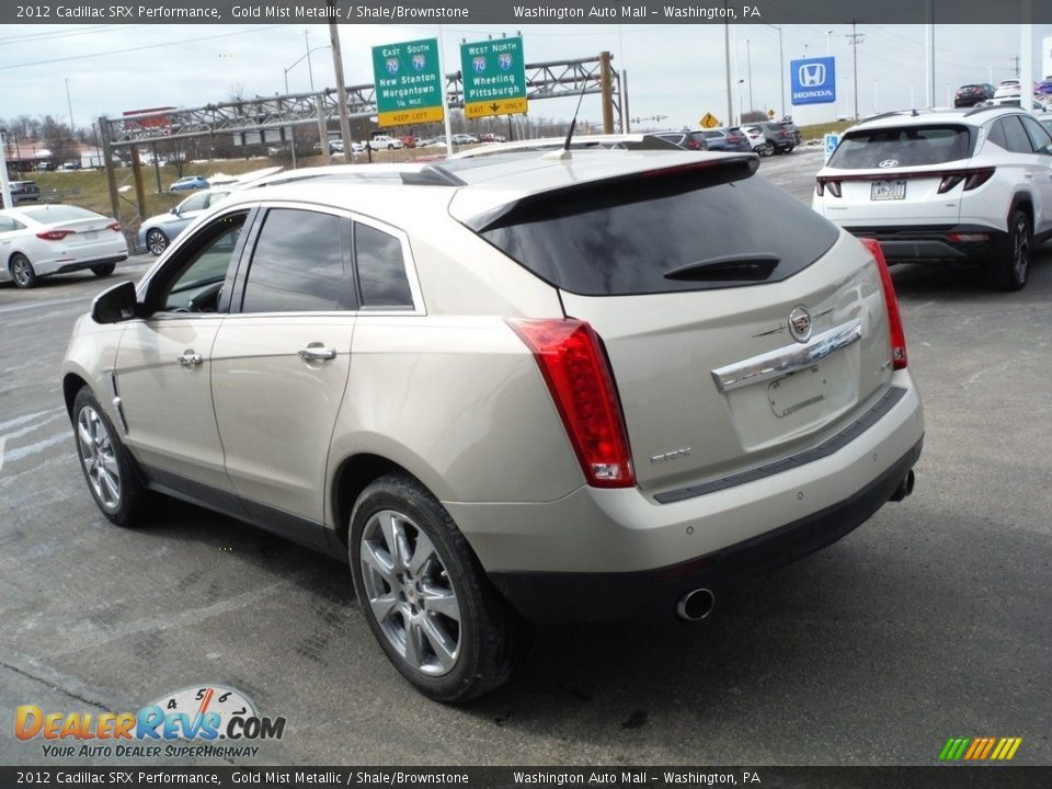 2012 Cadillac SRX Performance Gold Mist Metallic / Shale/Brownstone Photo #7