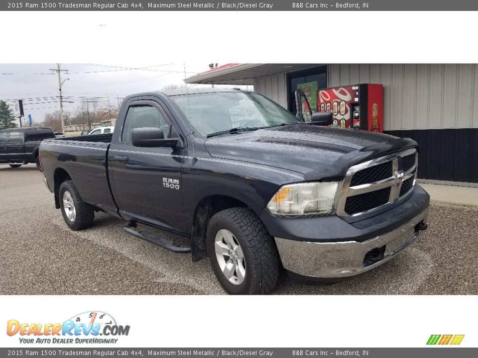 2015 Ram 1500 Tradesman Regular Cab 4x4 Maximum Steel Metallic / Black/Diesel Gray Photo #16