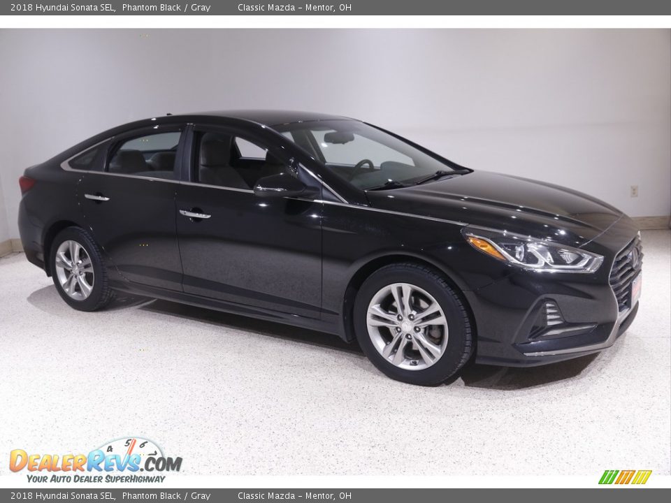 2018 Hyundai Sonata SEL Phantom Black / Gray Photo #1