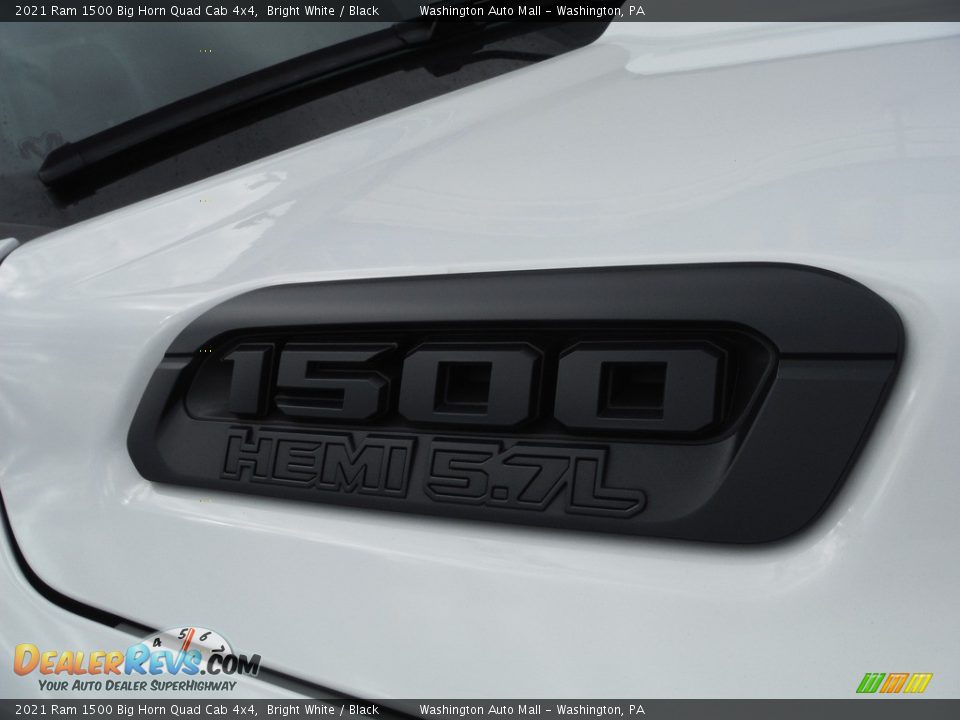 2021 Ram 1500 Big Horn Quad Cab 4x4 Bright White / Black Photo #4