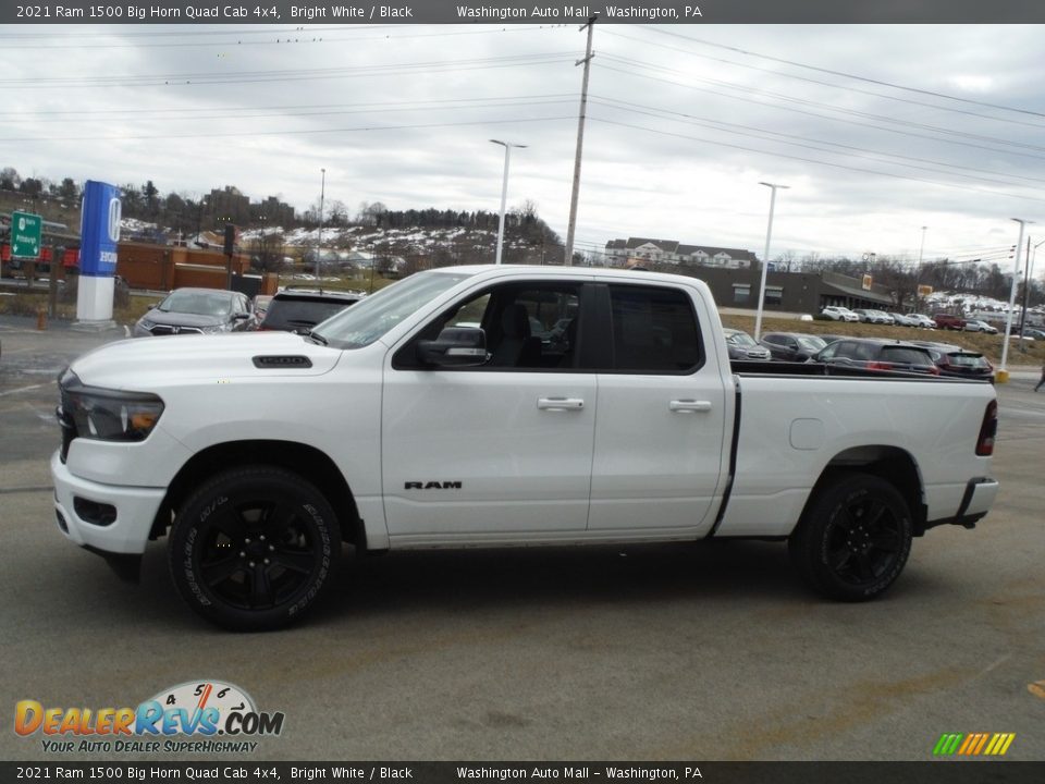 2021 Ram 1500 Big Horn Quad Cab 4x4 Bright White / Black Photo #6