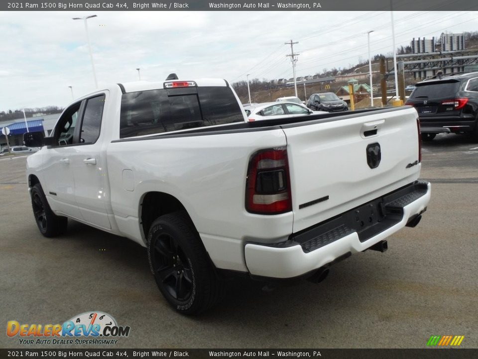 2021 Ram 1500 Big Horn Quad Cab 4x4 Bright White / Black Photo #8