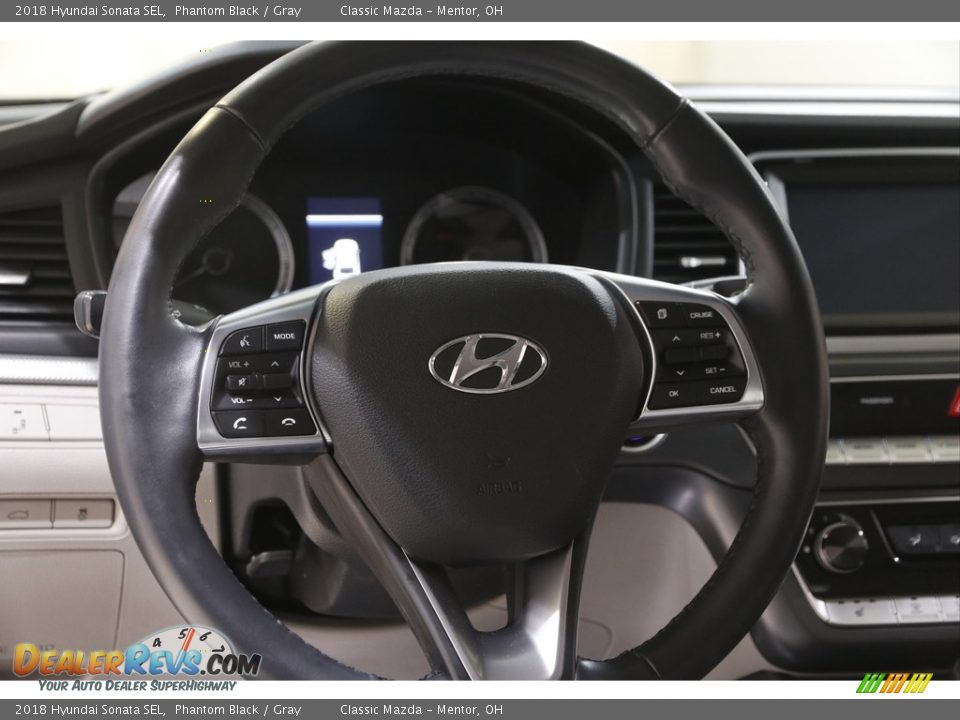 2018 Hyundai Sonata SEL Phantom Black / Gray Photo #7