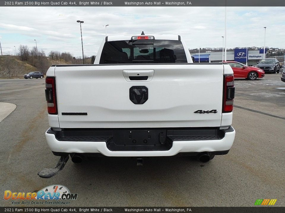2021 Ram 1500 Big Horn Quad Cab 4x4 Bright White / Black Photo #10