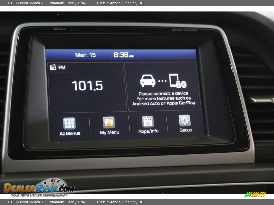 2018 Hyundai Sonata SEL Phantom Black / Gray Photo #10