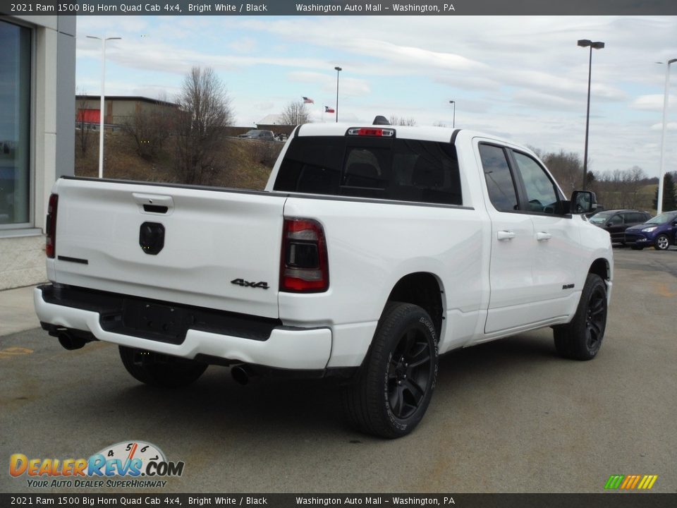 2021 Ram 1500 Big Horn Quad Cab 4x4 Bright White / Black Photo #13