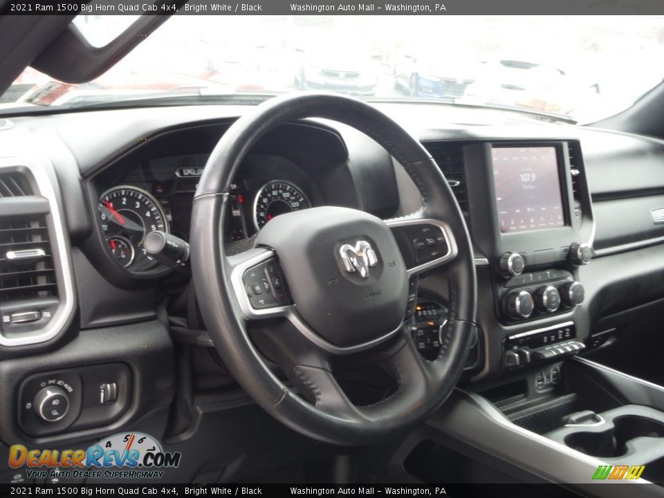2021 Ram 1500 Big Horn Quad Cab 4x4 Bright White / Black Photo #15