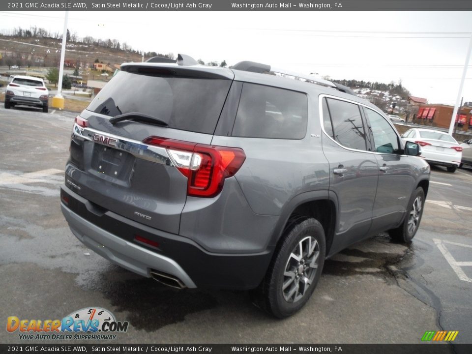 2021 GMC Acadia SLE AWD Satin Steel Metallic / Cocoa/Light Ash Gray Photo #9