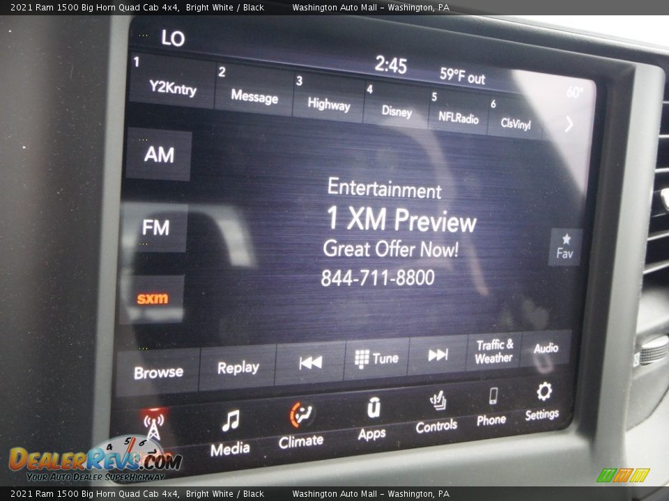 2021 Ram 1500 Big Horn Quad Cab 4x4 Bright White / Black Photo #22